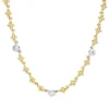 Collier aus 750 Gold gelb/weiß 3 Brillanten 0,16ct TW-PI L:40cm Zarge