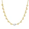 Collier aus 750 Gold gelb/weiß Brillant 0,06ct TW-PI L:40cm Zarge