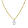 Collier aus 750 Gold gelb/weiß Brillant 0,25ct TW-SI L:45cm