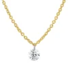 Collier aus 750 Gold gelb/weiß Brillant 0,15ct TW-SI L:45cm