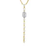 Collier aus 750 Gold gelb/weiß 18 Diamanten 0,41ct TW-SI L:45,7cm