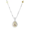Collier aus 750 Gold gelb/weiß 27 Diamanten 1,05ct L:43,2cm