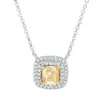 Collier aus 750 Gold gelb/weiß 51 Diamanten 0,69ct L:43cm
