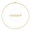 Collier aus 750 Gold gelb/weiß 155 Diamanten 3,04ct TW-SI L:41cm