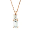 Collier aus 750 Gold Rotgold 2 Amethyste 0,89ct grün L:45cm 4er-Krappe