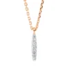 Collier aus 750 Gold Rotgold 7 Brillanten 0,03ct TW-SI L:45cm
