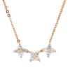Collier aus 750 Gold Rotgold 12 Brillanten 0,46ct J-VSI/SI L:45cm