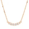 Collier aus 750 Gold Rotgold 5 Brillanten 0,1ct TW-SI L:45cm