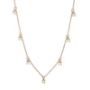 Collier aus 750 Gold Rotgold 7 Brillanten 0,43ct W-SI L:45cm