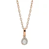 Collier aus 585 Gold Rotgold 14 Diamanten 0,13ct L:45,7cm