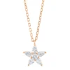 Collier aus 750 Gold Rotgold 6 Diamanten 0,29ct L:45,7cm