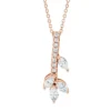 Collier aus 750 Gold Rotgold 12 Diamanten 0,34ct L:45,7cm