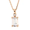 Collier aus 750 Gold Rotgold Morganit 0,54ct Brillant 0,01ct TW-SI L:45cm