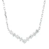 Collier aus 750 Gold Weißgold 9 Brillanten 0,36ct TW-PI L:45,7cm