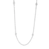 Collier aus 750 Gold Weißgold 7 Brillanten 0,21ct TTLB-SI L:43,2cm Zarge