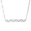 Collier aus 750 Gold Weißgold 13 Brillanten 0,21ct TW-SI/PI L:46cm
