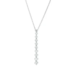 Collier aus 750 Gold Weißgold 10 Brillanten 0,46ct TW-VSI L:45cm