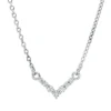 Collier aus 750 Gold Weißgold 7 Brillanten 0,05ct TW-SI L:45,7cm
