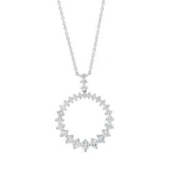 Collier aus 750 Gold Weißgold 29 Brillanten 1,77ct TW-SI L:45,7cm