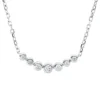 Collier aus 750 Gold Weißgold 7 Brillanten 0,11ct TW-SI L:45cm