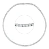 Collier aus 750 Gold Weißgold 120 Brillanten 18,15ct TW-SI L:45cm 4er-Krappe