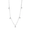 Collier aus 750 Gold Weißgold 5 Brillanten 0,38ct TW-PI L:45,7cm