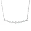 Collier aus 750 Gold Weißgold 9 Brillanten 0,25ct TW-SI L:45,7cm