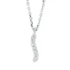 Collier aus 750 Gold Weißgold 7 Brillanten 0,03ct TW-SI L:45cm