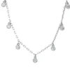 Collier aus 585 Gold Weißgold 7 Brillanten 0,29ct TW-SI L:45,7cm