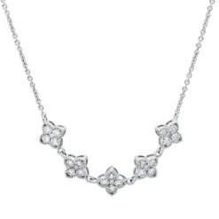 Collier aus 750 Gold Weißgold 25 Brillanten 0,6ct W-SI L:45cm