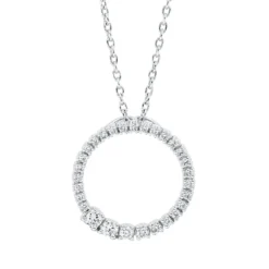 Collier aus 750 Gold Weißgold 29 Brillanten 0,47ct F-VSI L:45,7cm