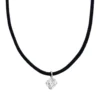 Collier aus 750 Gold Weißgold Brillant 0,16ct TW-SI L:45cm