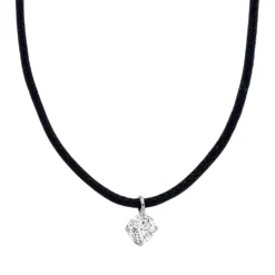 Collier aus 750 Gold Weißgold Brillant 0,16ct TW-SI L:45cm