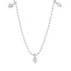 Collier aus 750 Gold Weißgold 5 Brillanten 0,16ct TW-SI L:46cm