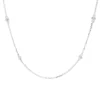 Collier aus 750 Gold Weißgold 8 Brillanten 0,29ct TW-SI L:45,7cm
