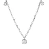 Collier aus 750 Gold Weißgold 5 Brillanten 0,22ct TW-PI L:40,6cm