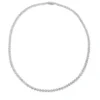 Collier aus 750 Gold Weißgold 114 Brillanten 3,44ct TW-SI L:45,7cm