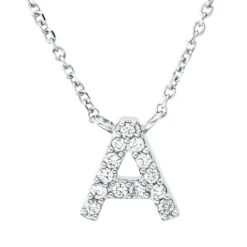 Collier aus 750 Gold Weißgold 13 Brillanten 0,05ct TW-PI L:42cm