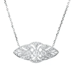 Collier aus 750 Gold Weißgold 29 Brillanten 0,46ct TW-SI/PI L:46cm