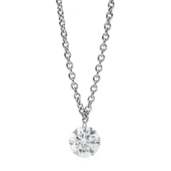 Collier aus 750 Gold Weißgold Brillant 0,25ct TW-SI L:45cm