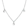 Collier aus 750 Gold Weißgold 7 Brillanten 0,49ct TW-SI L:45cm