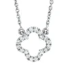 Collier aus 750 Gold Weißgold 20 Brillanten 0,07ct TW-SI L:45,7cm
