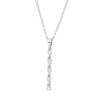Collier aus 750 Gold Weißgold 5 Brillanten 0,07ct TW-SI L:45cm