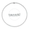 Collier aus 750 Gold Weißgold 105 Brillanten 21,06ct TW-SI L:43cm 4er-Krappe