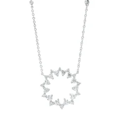 Collier aus 750 Gold Weißgold 26 Brillanten 1,42ct TW-SI L:45,7cm