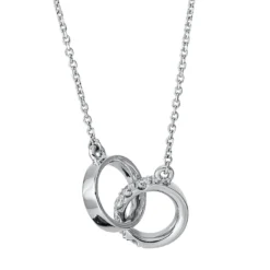 Collier aus 750 Gold Weißgold 6 Brillanten 0,13ct W-SI L:45cm