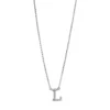 Collier aus 750 Gold Weißgold 15 Brillanten 0,07ct TW-SI L:43,2cm