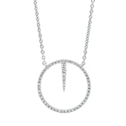 Collier aus 750 Gold Weißgold 54 Brillanten 0,13ct TW-SI L:42cm