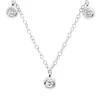 Collier aus 750 Gold Weißgold 3 Brillanten 0,09ct TW-SI L:43,2cm