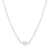 Collier aus 750 Gold Weißgold 5 Brillanten 0,4ct TW-SI L:45cm Zarge